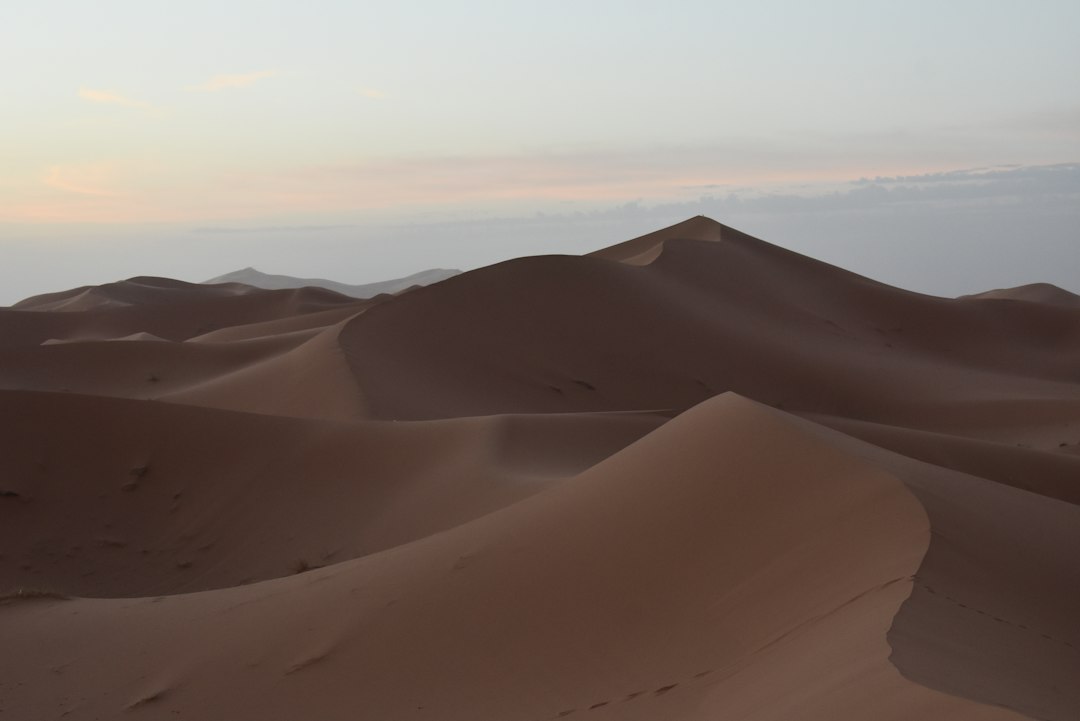 Golden dunes of Erg Chebbi in the Moroccan Sahara