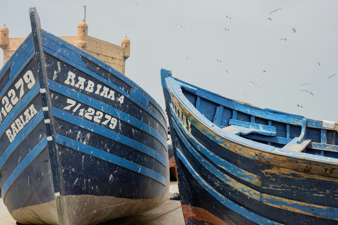 Fishing boats in Essaouira on the Atlantic coast